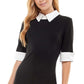 Vestido justo Kingston Grey Junior com acabamento contrastante, preto, tamanho M