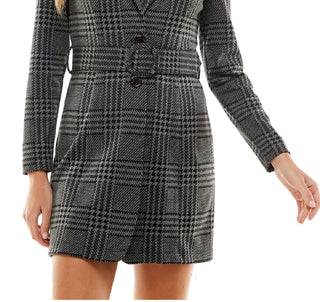 Conjunto de 2 peças de jaqueta e vestido com cinto City Studios Junior, cinza, tamanho 7