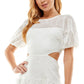 Vestido com recortes para crianças City Studios, tamanho 3, branco