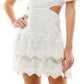 Vestido com recortes para crianças City Studios, tamanho 3, branco
