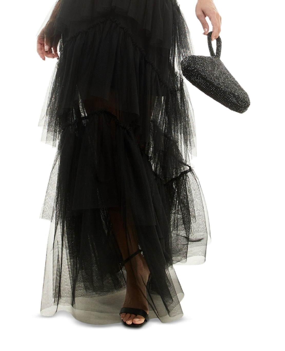 Vestido de malha em camadas com ombros de fora da City Studios Junior, preto, tamanho 9