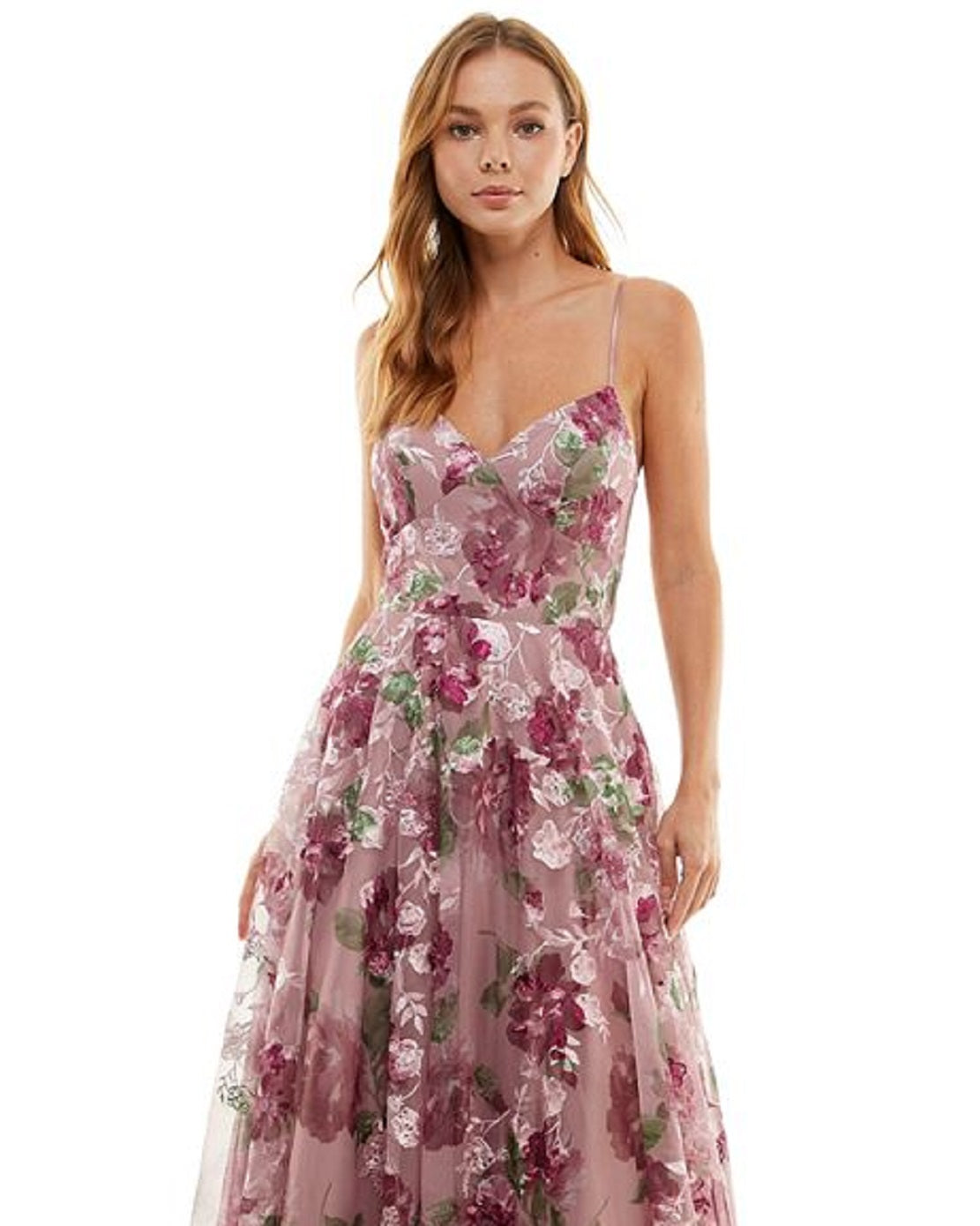 Vestido de festa infantil bordado com renda floral roxo tamanho 1 Say Yes To The Prom