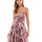 Vestido de festa infantil bordado floral com cadarço, roxo, tamanho 7, Say Yes To The Prom
