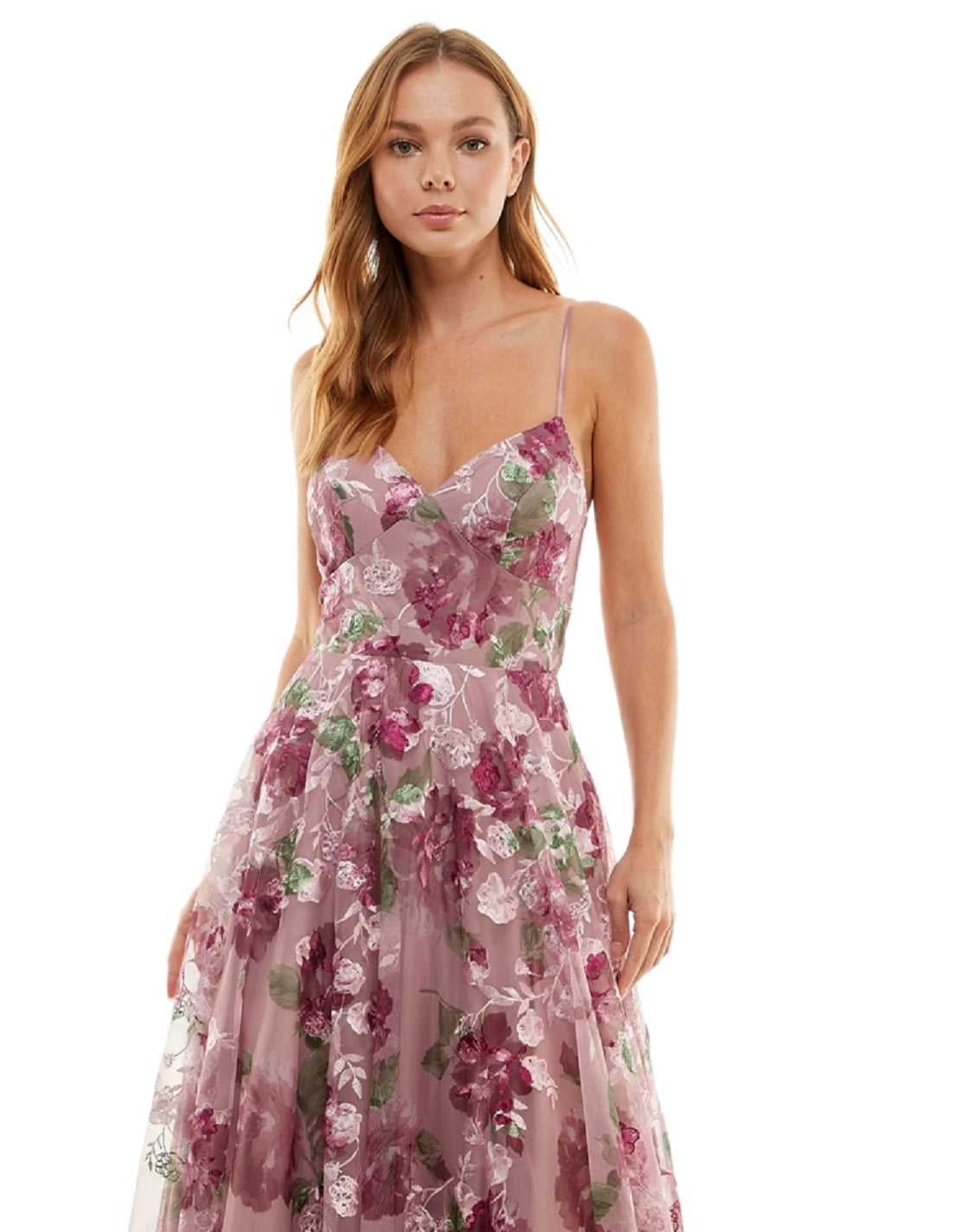 Vestido de festa infantil bordado floral com cadarço, roxo, tamanho 7, Say Yes To The Prom