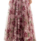 Vestido de festa infantil bordado floral com cadarço, roxo, tamanho 7, Say Yes To The Prom