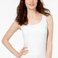 Blusa básica feminina Alfani com decote redondo, branca, tamanho X-S