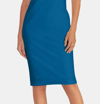 Vestido justo feminino Rachel Roy, azul, tamanho médio