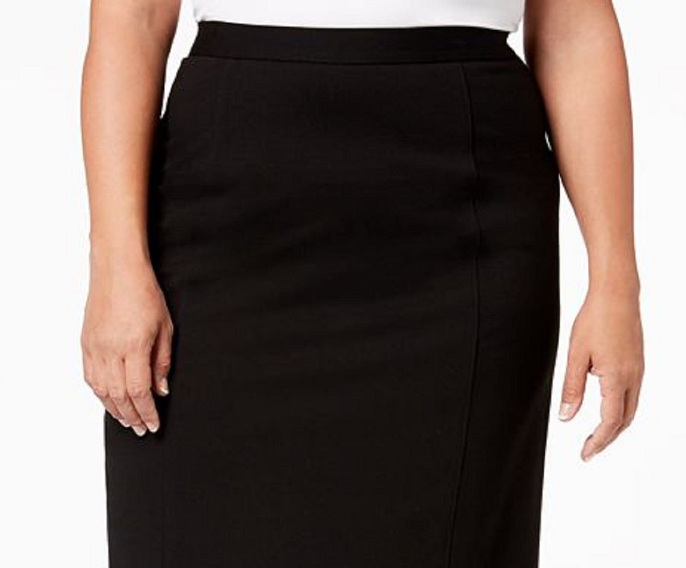 Saia lápis feminina Kasper preta tamanho 22W