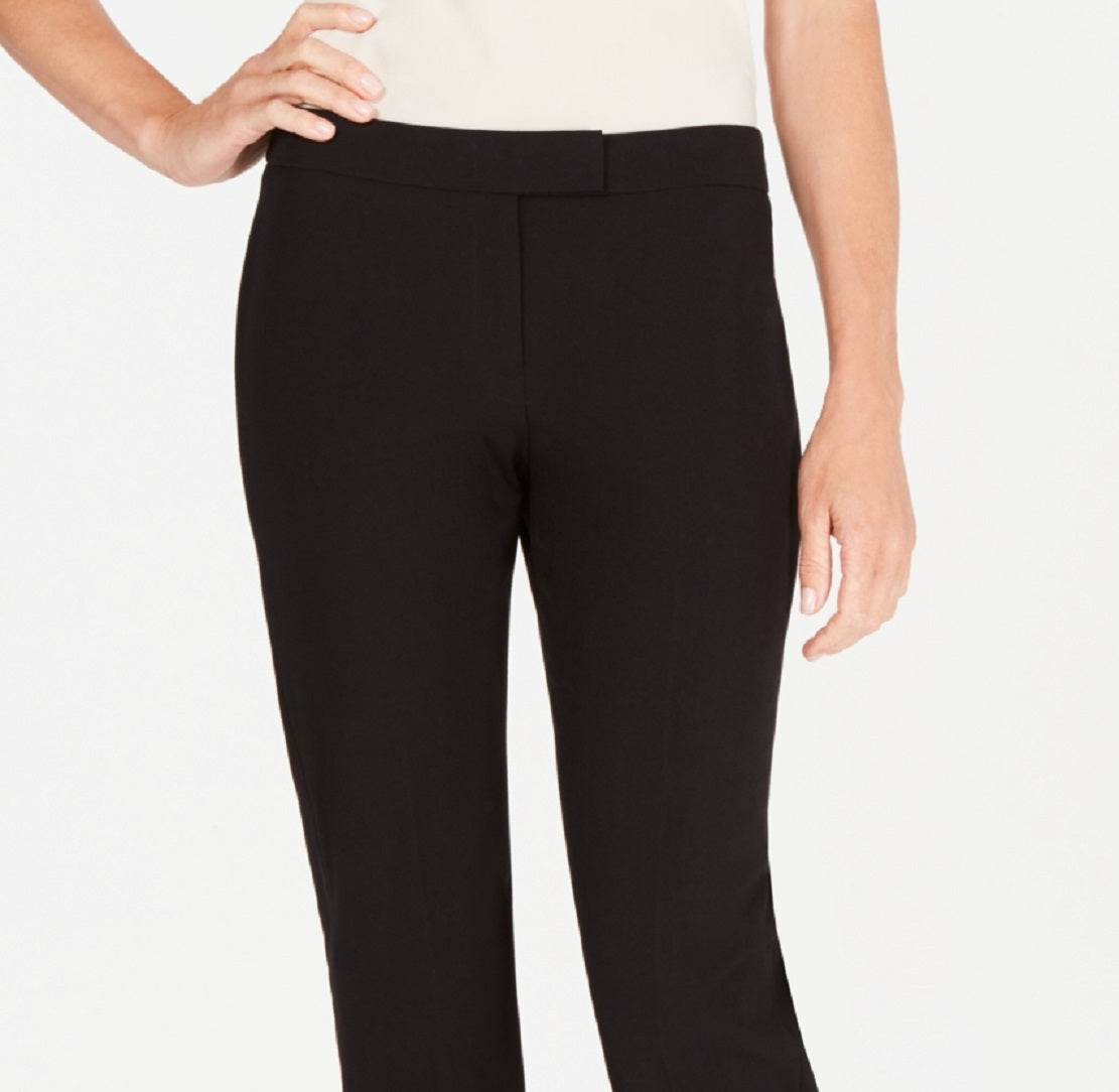 Calça flare feminina Anne Klein preta e elástica