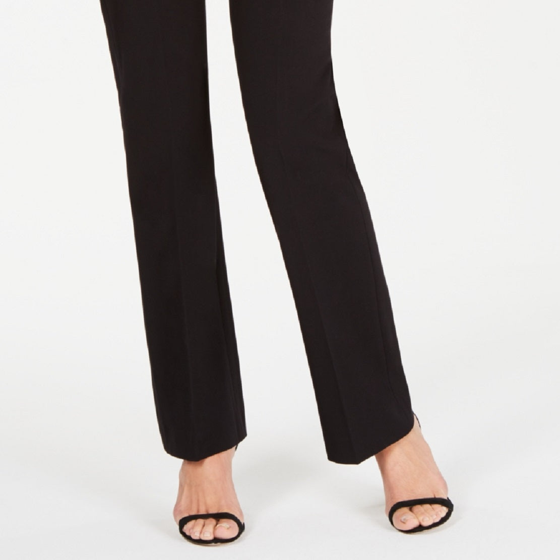 Calça flare feminina Anne Klein preta e elástica