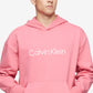 Calvin Klein Masculino Relaxed Fit Standard Logo Terry Hoodie Rosa Tamanho Médio