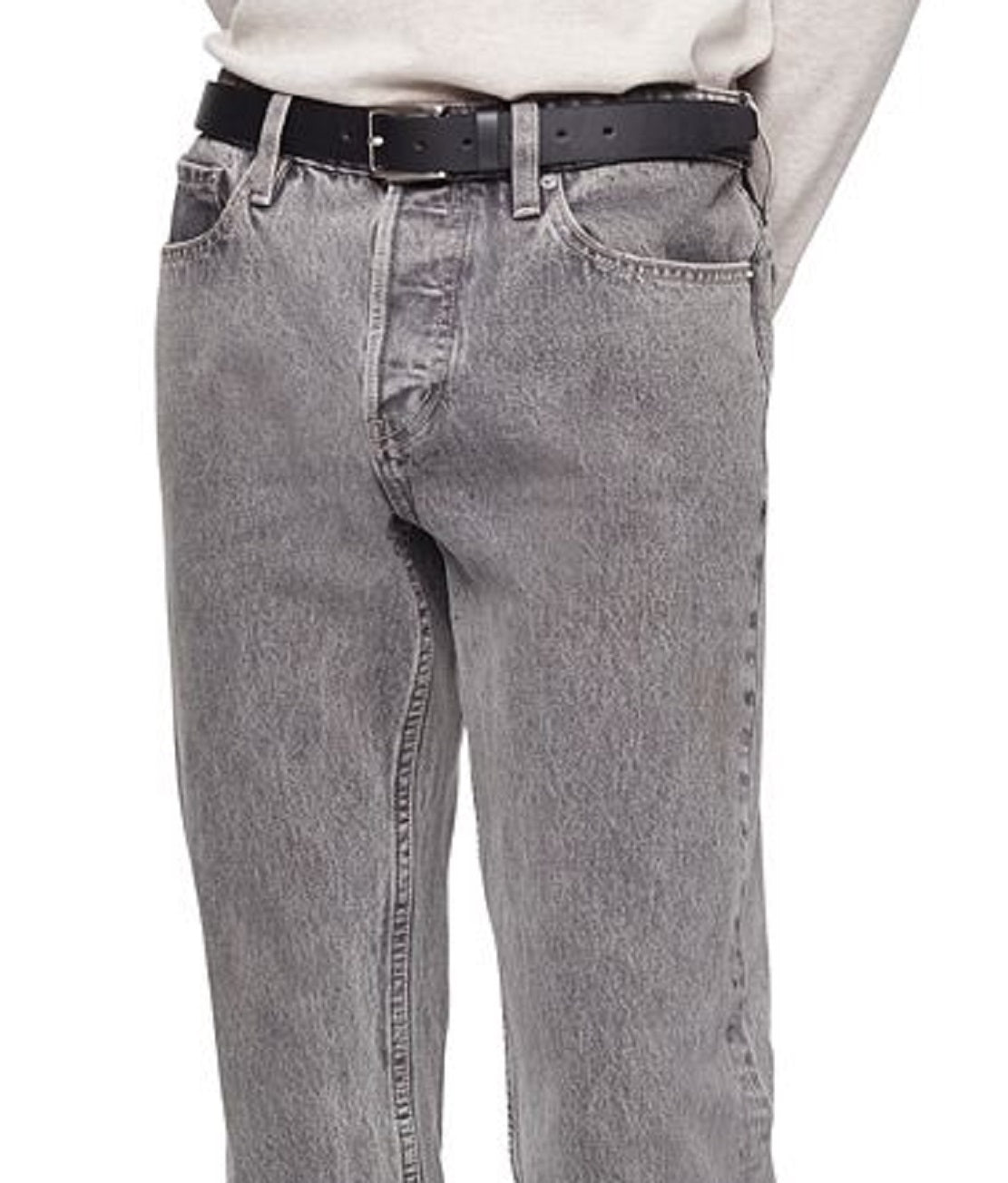 Calça Jeans Masculina Calvin Klein Slim Straight Fit Stretch Cinza Tamanho 34X32