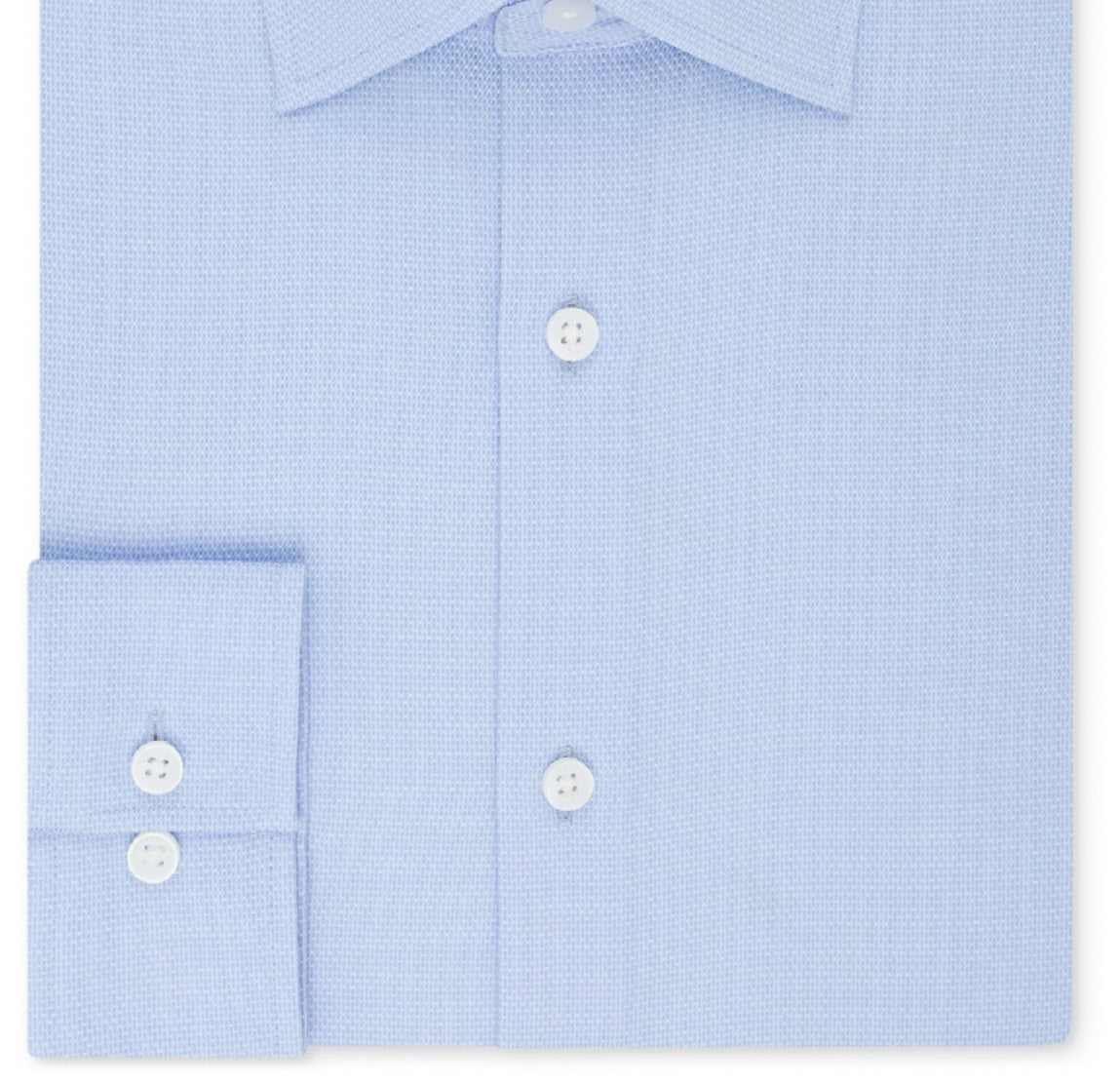 Camisa social masculina Michael Kors Regular Fit Airsoft sem passar a ferro, azul, tamanho 16,5 x 32 x 33