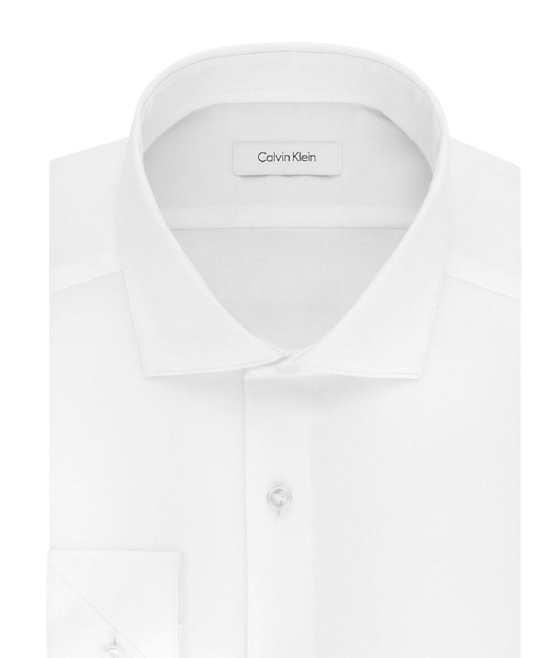 Camisa social Calvin Klein masculina slim fit, elástica, sem passar, branca, tamanho 16x32x33