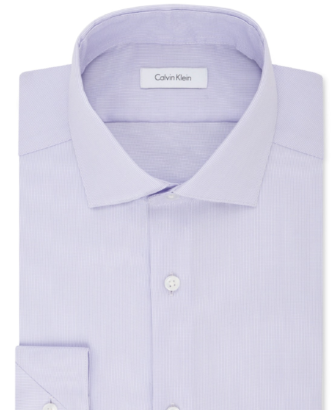 Camisa social Calvin Klein masculina slim fit, elástica, sem passar a ferro, roxa, tamanho 36x37