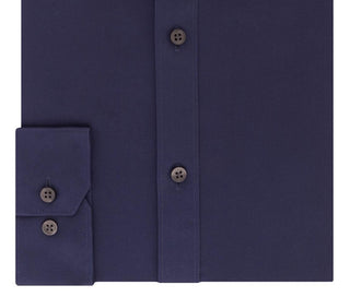 Camisa masculina DKNY Stretch Slim Fit com botões, azul, tamanho GG