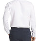 Camisa social Calvin Klein masculina extra slim fit, sem passar roupa, com padrão espinha de peixe, tamanho branco, 13,5 x 32 x 33