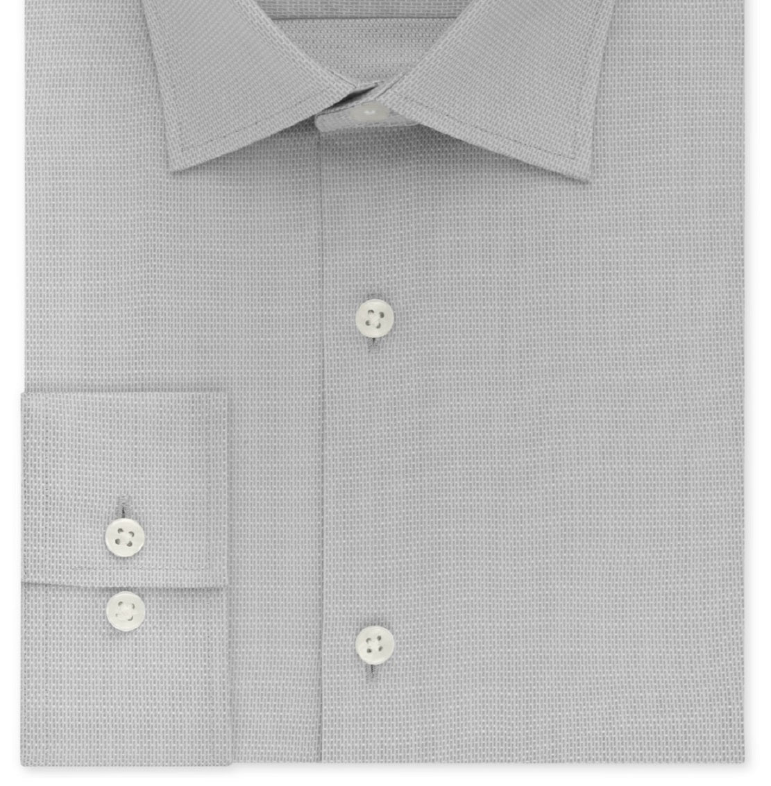 Camisa social masculina Michael Kors Slim Fit Airsoft Performance sem passar a ferro, cinza, tamanho 17 x 34 x 35