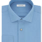 Camisa social masculina Calvin Klein Classic Fit sem passar a ferro, com padrão espinha de peixe, azul, tamanho 19/35-36