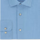 Camisa social masculina Calvin Klein Classic Fit sem passar a ferro, com padrão espinha de peixe, azul, tamanho 19/35-36