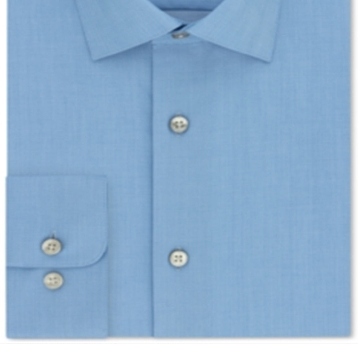 Camisa social masculina Calvin Klein Classic Fit sem passar a ferro, com padrão espinha de peixe, azul, tamanho 19/35-36
