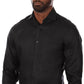 Camisa social masculina Calvin Klein Slim Fit Stretch, preta, tamanho 15,5 x 34 x 35