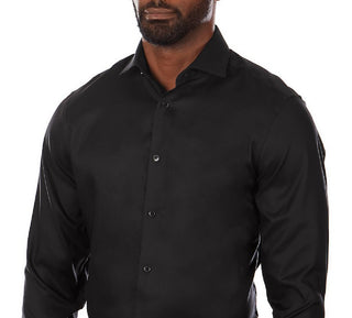 Calvin Klein Men's Slim Fit Non Iron Stretch Dress Shirt Black Size 15.5X34X35