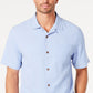 Camisa de seda Tommy Bahama Weekend Tropics masculina, azul, tamanho grande
