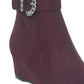 Bota feminina Impo Wide Wedge, roxa, tamanho 8 M