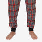 Calça de moletom masculina de flanela para membros, cinza, tamanho extragrande