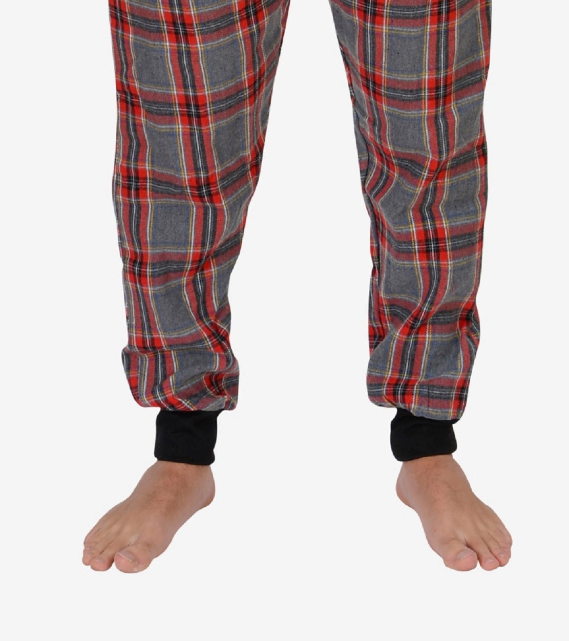 Calça de moletom masculina de flanela para membros, cinza, tamanho extragrande