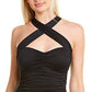 Maiô feminino La Blanca Island Goddess conversível, top tankini, preto, tamanho 10