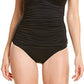 Maiô feminino La Blanca Island Goddess conversível, top tankini, preto, tamanho 10