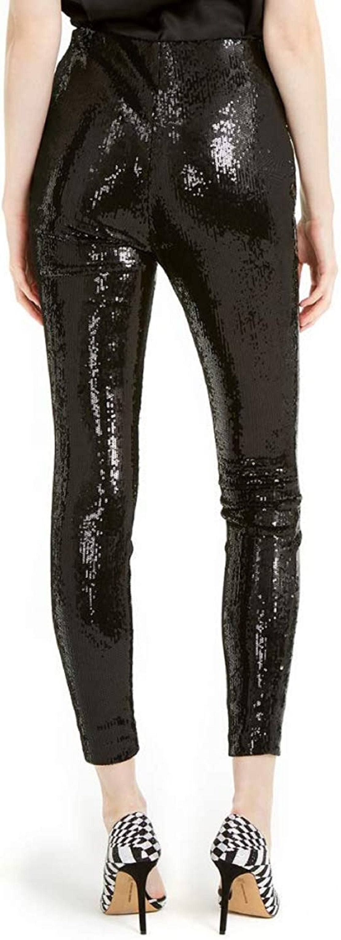 Calça skinny feminina com lantejoulas da INC International Concepts, preta, tamanho XX-G