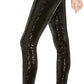 Calça skinny feminina com lantejoulas da INC International Concepts, preta, tamanho XX-G