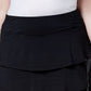ID Ideology Saia-calça Plus Size Feminina Preta com Babados Tamanho 1X
