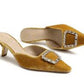 Sam Edelman Brit Jewel Mule Feminino Amarelo Tamanho 6,5 M