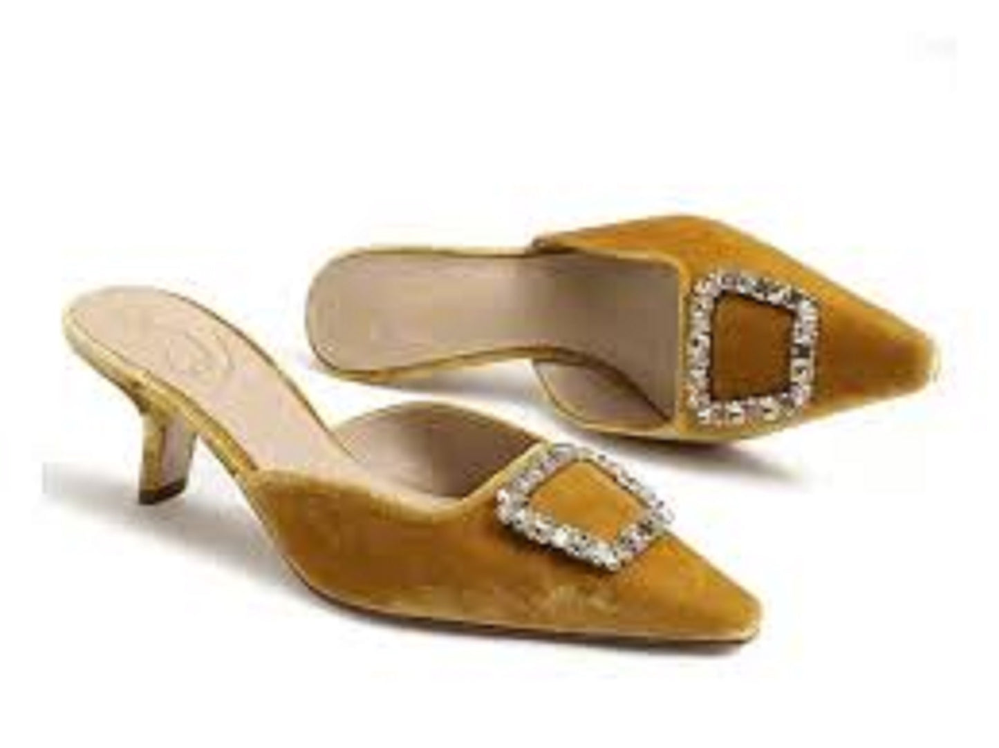 Sam Edelman Brit Jewel Mule Feminino Amarelo Tamanho 6,5 M