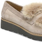Franco Sarto Harriet Wedge Loafers Femininos Bege Tamanho 7,5 M