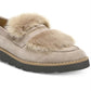 Franco Sarto Harriet Wedge Loafers Femininos Bege Tamanho 7,5 M