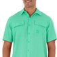 Camisa de pesca texturizada mesclada masculina Guy Harvey, verde, tamanho XX-G