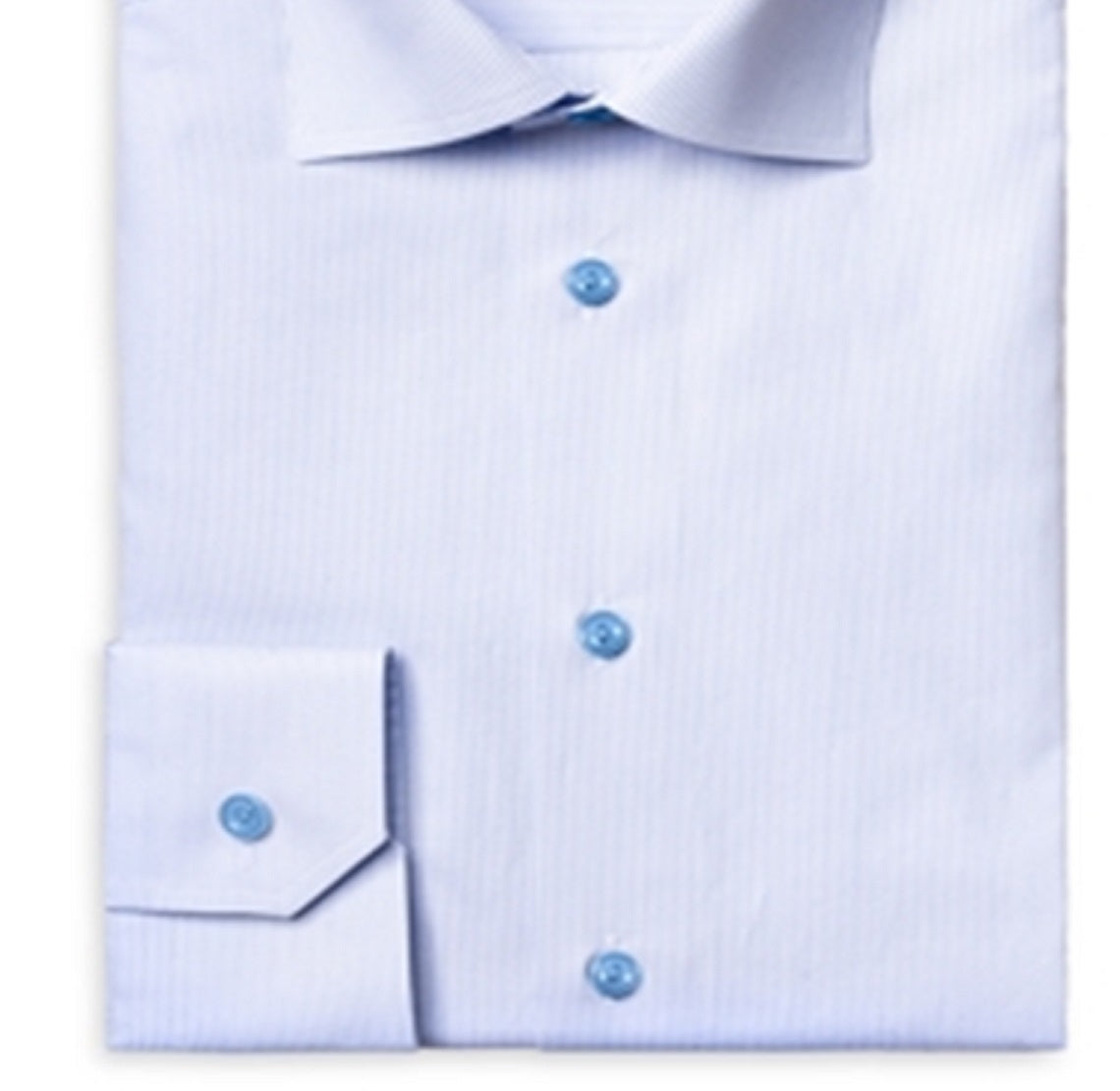Camisa social listrada Eton masculina contemporânea, tamanho 17, azul