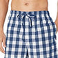 Nautica Shorts de pijama xadrez de algodão masculino azul tamanho grande