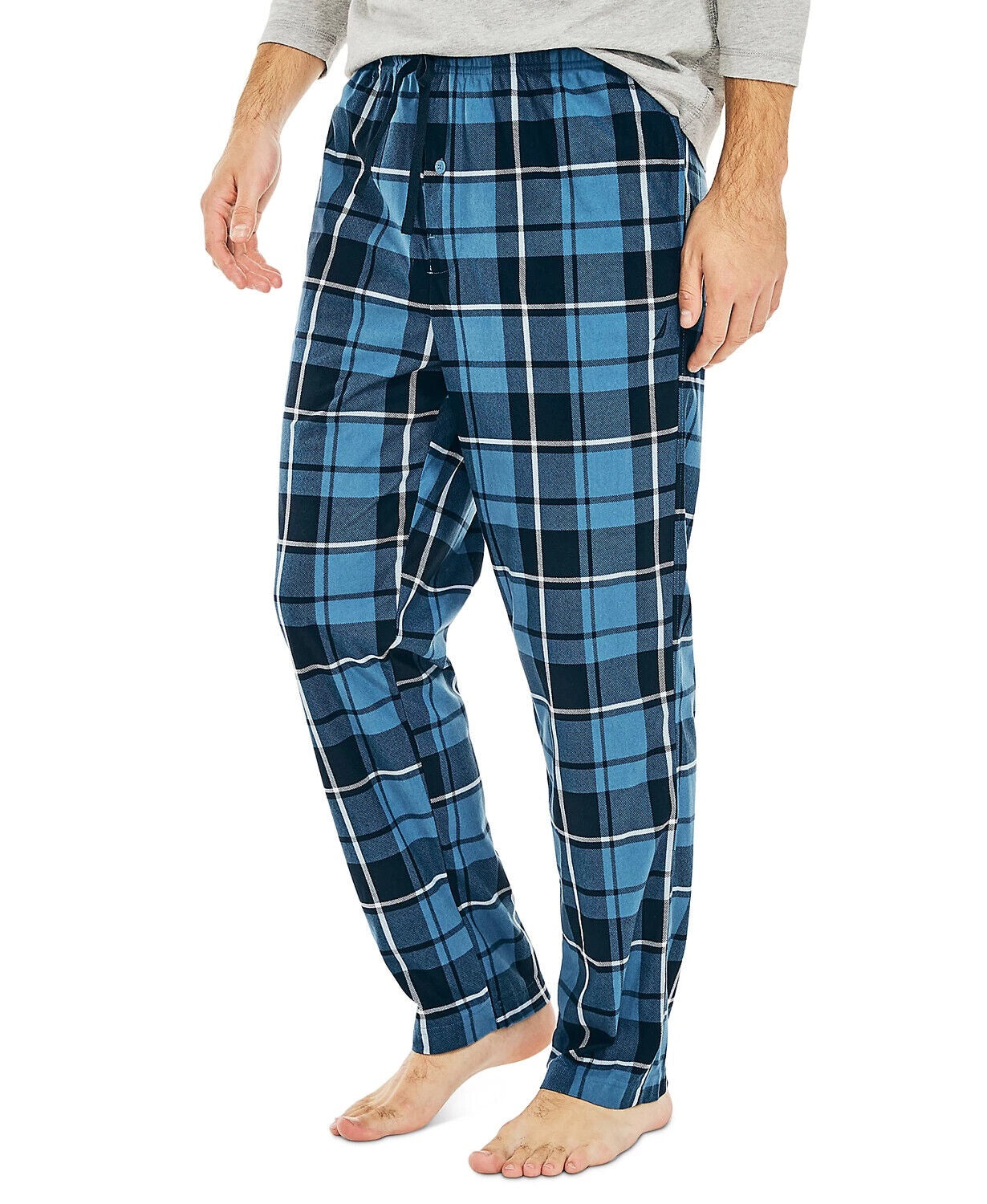 Calça de lã aconchegante Nautica masculina, confeccionada de forma sustentável, azul, tamanho extragrande