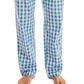 Calça de pijama popeline xadrez masculina Nautica, azul, tamanho extragrande