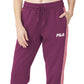 Calça jogger feminina Fila Vigor Mid Rise Colorblocked Fleece Roxa