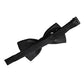 Gravata borboleta de seda masculina Eton preta tamanho regular