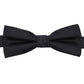 Gravata borboleta de seda masculina Eton preta tamanho regular