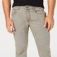 Calça jeans reta e elástica masculina INC International Concepts, cinza, tamanho 33x32