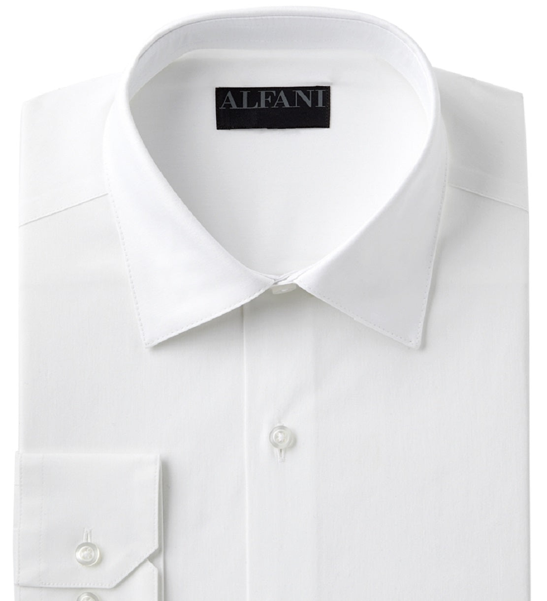 Camisa social masculina Alfani Slim Fit com elasticidade bidirecional e cor sólida, tamanho 16 x 34 x 35